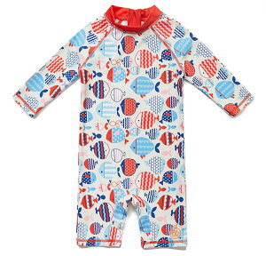 yz xr[  bVK[h UPF50+ UVJbg ̎q s[X 3/4 FFColorful FishATCYF3-6 Months