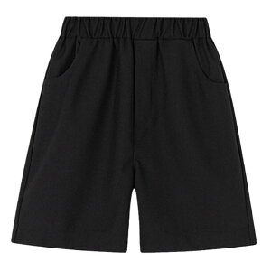【送料無料】 ショートパンツ キッズ 男の子 ハーフパンツ スクールパンツ 半ズボン フォーマル 制服 ボーイズ スラックス 学生 ウェストゴム 通園通学 100-180 入学式 卒業式 色:ブラック、