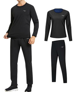 【送料無料】 サウナスーツ メンズ ダイエット 上下セット スポーツウェア ランニングウエア 2点セット 洗濯可 大量発汗 減量用 ウォーキング 脂肪燃焼 大きいサイズ 色:ブラック/ブルー、