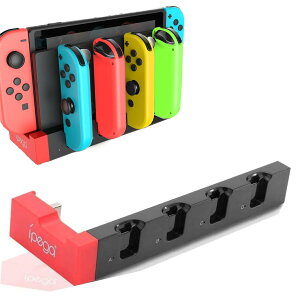 【送料無料】USK STORE スイッチ コントローラー 充電器 充電スタンド ジョイコン 4台 同時 Joy-Con 充電ドック ニンテンドー スイッチ Nintendo Switch 本体一体型 コンパクト おしゃれ チャージ 色: