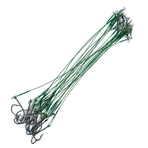 【送料無料】TIGRE BLANC うなぎ 針 ウナギ 置針 穴釣り 仕掛 鰻 釣針 鰻針 つけ針 釣り具 延縄 ワイヤー 20本 セット サイズ:L