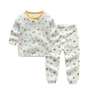 【送料無料】Baby koiベビー服パジャマ上下セット春秋冬長袖前開き女の子男の子子供服出産祝いプレゼント 色:イエロー、サイズ:90