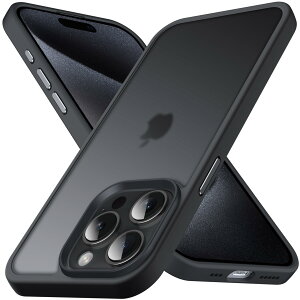 【送料無料】Anqrp iPhone 14/15/16 Series 用 ケース 半透明 色:ブラック、サイズ:for iPhone 15 Pro Max