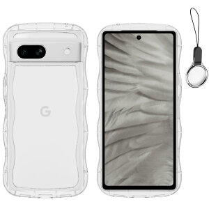 【送料無料】HILEGENER Google Pixel 6 かわいい ケース うねうね 耐衝撃 グーグル ピクセル6 6.4インチ用滑り止め スマホケースウェーブ デザイン 手にフィット スマホカバー 韓国 可愛い クリア ソ