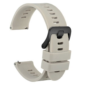 �y���������z[WOCCI]���v�x���g ���o�[ 18mm 20mm 22mm 24mm 26mm �V���R���r���v�o���h Quick Release �X�^�C���b�V�� �S���ւ��x���g �F�F���C�g�O���[/�u���b�N�o�b�N���A�T�C�Y�F18mm