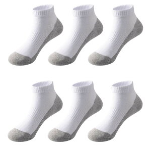 【送料無料】Ayfoone 足底濃色 子供 ソックス メッシュ キッズ ショート丈 ソックス ジュニア 白 汚れが目立たない靴下くるぶし通学用 スニーカー丈 6足セット 色:足底グレー、サイズ:6ペア
