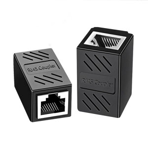 【送料無料】Ikiretmua RJ45 lanケーブル 中継コネクタ 延長 アダプタ メス-メス LANケーブル用中継アダプタ 延長コネクタ ギガビット 対応 8P8C コンパクト 商標登録済み 色:ブラック2PCS