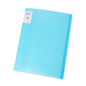 【送料無料】Mikankawa クリアファイル クリアブック A3 40*30cm対応 30ポケット 縦入れ ダイアモンドアート 書類 収納 防水 持ち運び 色:ブルー