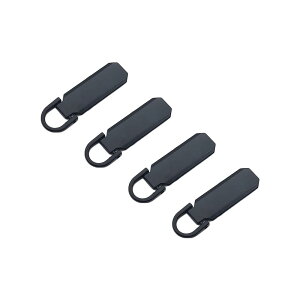 【送料無料】Mikankawa ファスナー引き手 ファスナー持ち手 ジッパー 取っ手 交換部品 4個セット 服装アクセサリー 亜鉛合金 簡単着脱 スーツケース/服装/バッグ/鞄 色:マットブラック-3#