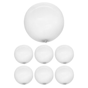 【送料無料】Mikankawa 巨大風船 大きいサイズ 真っ丸い 7色セット 充気後約90cm 厚手 割れにくい バルーン 36インチ ラテックス風船 パーティー お祝い 罰ゲーム 運動会 文化祭 色:ホワイト、