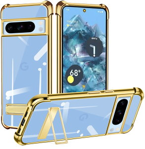 【送料無料】Denaisii Google Pixel 8 proケース スタンド 耐衝撃 ピクセル 8 proバンパー スマホケース tpu 軽薄型 ストラップホール付き 衝撃吸収 タンド機能 シリコングーグル ピクセル 8 proケース