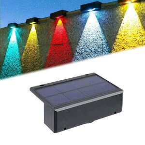 【送料無料】DODOGOD ソーラー 屋外 フェンスライト ガーデンライト LED ソーラー 表札灯 表示灯 玄関灯 門柱灯ソーラー式 取付簡単 庭 階段 通路 バックヤード 玄関等に適用 色:1つの光/色付