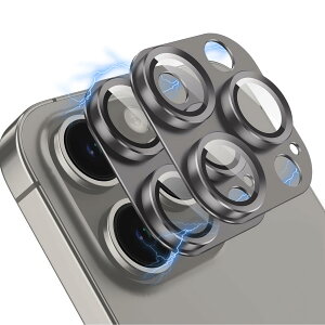 【送料無料】OAproda iPhone用 カメラフィルム 9H硬度 一体式タイプ 色:グレー(2枚)、サイズ:iPhone16Pro/16ProMax/15Pro/15ProMax/14Pro用