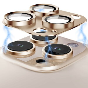 【送料無料】OAproda iPhone用 カメラフィルム 9H硬度 一体式タイプ 色:ゴールド、サイズ:iPhone16Pro/16ProMax/15Pro/15ProMax/14Pro用