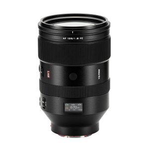 【送料無料】VILTROX AF 135mm F1.8 LAB FE レンズ ソニー Eマウント HyperVCMモーター 大口径 単焦点 中望遠レンズ Sony α7CR α7CII α7RV α7RIV α7RIII α7IV α7III α7C α1 α9III α9 ZVE1などカメラ対応 色:ブラッ