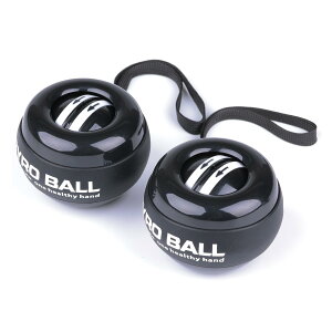 【送料無料】CAWKAY パワーボール 2個セット スナップボール オートスタート機能 握力 ボール 手首 前腕 筋トレ 握力 グリップ トレーニング 色:ブラック(2個セット)