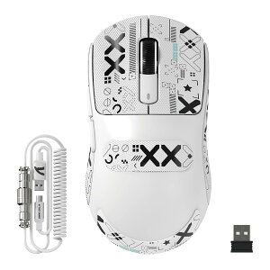 �y���������zMAMBASNAKE×ATTACK SHARK X3 MAX 3���[�h�}�E�X Pixart PAW3950 ���w���Z���T�[ ���}�C�N���X�C�b�` �L��/2.4G����/Bluetooth �_�u���`�����l��BT5.4 42000DPI 750IPS 50G�ő�����x �ꉭ��N���b�N���� 