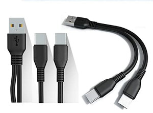 �y���������zF.Wave�y((1M+20cm 2�{�Z�b�g)) �[�d & �f�[�^�]�� Type C ��҃P�[�u�� ���F �z 1�{�� USB�[C �X�}�z �^�u���b�g��2�䓯���ɏ[�d TypeC Y���P�[�u�� ����P�[�u�� �f�[�^�ʐM 2 in 1���֗� USB