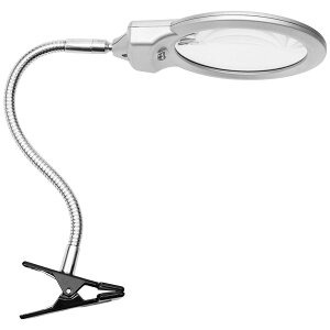 �y���������zGoodsLand �y �{�� 2�{ 5�{ �z �N���b�v ��ニ�[�y LED ���C�g�t�� �X�^���h �N���b�v�� �g�勾 �g�僋�[�y �t���L�V�u�� �A�[�� 360�x���� ����a�����Y GD-FLEXLOUPE �F�F�z���C�g