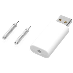 �y���������zGoodsLand �y CR425�[�d�r�Z�b�g �z �d�C�E�L�p USB�[�d�� ���`�E���d�r �s���`�[�d �ނ� �t���[�g ���� �d�C�E�L GD-UKICHARGE-S �F�F�z���C�g