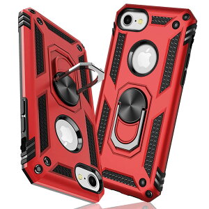 �y���������ziPhone 6 Plus �P�[�X/iPhone 6S Plus �P�[�X �����O �ϏՌ� �Ռ��z�� ���h�~ �S�ʕی� �J�����ی� �X�^���h�t�� TPU+PC�o���p�[ �w��h�~�΍� ��d�\�� 360�x��] �h�o �ԍڃz���_�[�Ή� 