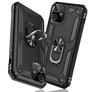 �y���������ziPhone 12 mini �p�P�[�X �����O �ϏՌ� �Ռ��z�� ���h�~ �S�ʕی� �J�����ی� �X�^���h�t�� TPU+PC�o���p�[ �w��h�~�΍� ��d�\�� 360�x��] �h�o �ԍڃz���_�[�Ή� ���ϖh�~ �ČRMIL