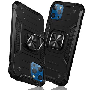 �y���������zTMUJWS iPhone 12 Pro Max �P�[�X �����O �Ռ��z�� �ϏՌ� TPU+PC�o���p�[ ��d�\�� �ČRMIL�K�i �S�ʕی�J�o�[ ����h�~ �ԍڃz���_�[�Ή� �C�菝�h�~ ����~�� �y�� ���^ �A�C�t�H�� 12 