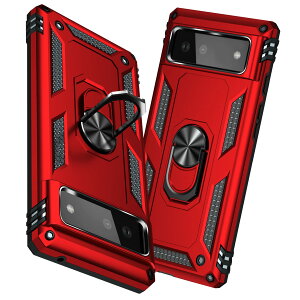 �y���������zTMUJWS Google Pixel 6A �P�[�X �����O �ϏՌ� �Ռ��z�� ���h�~ �S�ʕی� �J�����ی� �X�^���h�t�� TPU+PC�o���p�[ �w��h�~�΍� �O�[�O���s�N�Z�� 6a �P�[�X 6.1�C���` ��d�\�� 360�x��]