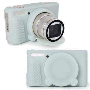 �y���������zRieibi SX740 �J�����P�[�X�ACanon PowerShot SX740/SX730 �J�����p�V���R���P�[�X�ACanon SX730/SX740 HS �f�W�^���J�����ƌ݊����̂���V���R���ی�J�o�[ �F�F�A�C�X�N���[���O���[��