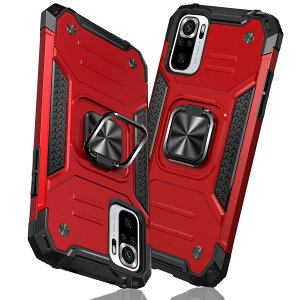 �y���������zTMUJWS Redmi Note 10 Pro �P�[�X �����O �Ռ��z�� �ϏՌ� TPU+PC�o���p�[ ��d�\�� �ČRMIL�K�i �S�ʕی�J�o�[ ����h�~ �ԍڃz���_�[�Ή� �C�菝�h�~ ����~�� �y�� ���^ ���b�h�~�[ �m