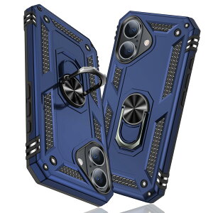 �y���������zTMUJWS iPhone 16 Plus �p�P�[�X �����O �ϏՌ� �Ռ��z�� ���h�~ �S�ʕی� �J�����ی� �X�^���h�t�� TPU+PC�o���p�[ �w��h�~�΍� ��d�\�� 360�x��] �h�o �ԍڃz���_�[�Ή� ���ϖh�~ ��