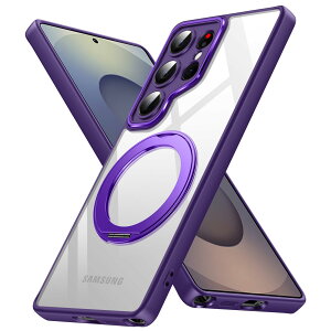 �y���������zGalaxy S25 Ultra �p �P�[�X Magnetic�Ή� �N���A �����O �ϏՌ� SC-52F SCG32 �P�[�X ���� �Ռ��z�� TPU+PC�o���p�[ ��d�\�� 360°��]�X�^���h �X�g���b�v�z�[���t�� �ϋv �y�� 6.9�C���` �l