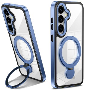 �y���������zTMUJWS Galaxy S25 �p�P�[�X Magnetic�Ή� �����O�t�� SC-51F SCG31 �P�[�X �N���A �ϏՌ� �ČRMIL�K�i 360°��]�X�^���h �c�����Ή� ���C�����X�[�d�Ή� �M�����N�V�[ s25 �J�o�[ ���� �ϋv��