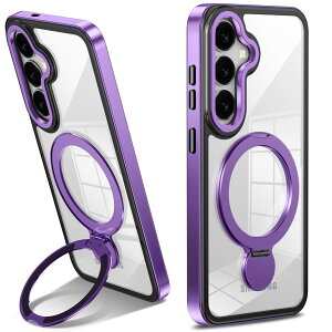 �y���������zTMUJWS Galaxy S25 �p�P�[�X Magnetic�Ή� �����O�t�� SC-51F SCG31 �P�[�X �N���A �ϏՌ� �ČRMIL�K�i 360°��]�X�^���h �c�����Ή� ���C�����X�[�d�Ή� �M�����N�V�[ s25 �J�o�[ ���� �ϋv��