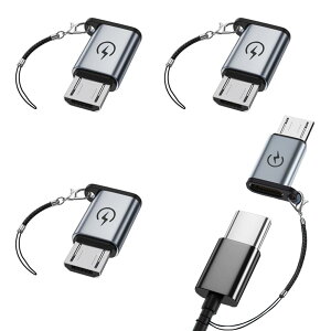 �y���������z�}�C�N�� USB �ϊ��A�_�v�^�[ �^�C�vC Micro USB �ϊ� 4���� �ϊ� �R�l�N�^ USB C Type-C to Micro USB�ϊ��A�_�v�^ �}���[�d�ƃf�[�^���� Xperia�AGalaxy S7 Edge�ANexus�A P10 Lite���ݔ��Ή� ����