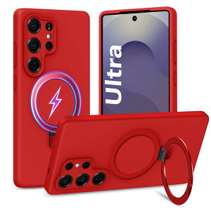 �y���������zTMUJWS Galaxy S25 Ultra �p�P�[�XMagnetic�Ή� �X�^���h�@�\ �}�O�l�b�g���� �B���X�^���h �t�̃V���R�[���J�o�[ �T���X�� �M�����N�V�[ s25�E���g�� �p�P�[�X �n�[�h �ϏՌ� �Ռ��z�� 