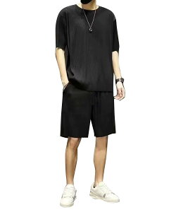 �y���������z[amatsu] �y�G���f�ځI���K�㉺�Z�b�g�z �X�E�F�b�g �㉺ �Z�b�g�A�b�v �W���[�W ���� �X�|�[�c ������ ���[���E�F�A �F�F�u���b�N(�V���[�g�p���c)�A�T�C�Y�FM