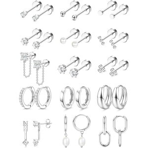 �y���������zJstyle 15�y�A �s�A�X �Z�b�g ���f�B�[�X �S�[���h �V���o�[ �X�^�b�h�s�A�X �t�[�v �����O ���� ���� ������ �g�ݍ��킹 �W���R�j�A �A�����M�[�Ή� �X�e�����X � ���� �W��