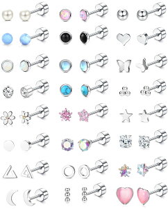 �y���������zJstyle 24�y�A �s�A�X ���f�B�[�X �l�C �Z�b�g �V���o�[ �X�^�b�h�s�A�X ������ ���� �X�e�����X �W���R�j�A �A�����M�[�Ή� � ���� �W���G���[ �F�F�V���o�[�A�T�C�Y�F�ʗp