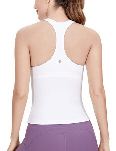 �y���������z[CRZ YOGA] �^���N�g�b�v �X�|�[�c�E�F�A ���f�B�[�X ���K�E�F�A �J�b�v�t ���[�T�[�o�b�N ���� �ʋC�� �X�g���b�`�� �t�B�b�g�l�X �u���g�b�v Butterluxe �F�F�z���C�g1�A�T�C�Y�FS R