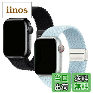 �y���������z[WOXDECO] 2������R���p�`�u�� �A�b�v���E�H�b�` �o���h �҂ݍ��� �i�C������ ���C�z���� 41mm/40mm/38mm,49mm/46mm/45mm/44mm/42mm �Ή� �j�����p �t�ďH�~�ɍœK �F�F�u���b�N+�u���[�A�T�C