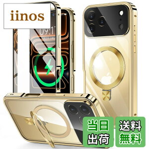 �y���������ziPhone 14/15/ �V���[�Y �P�[�X �X�^���h�@�\�t���E�A�N�V�����{�^�� �F�F�S�[���h�A�T�C�Y�FiPhone 17 Pro Max