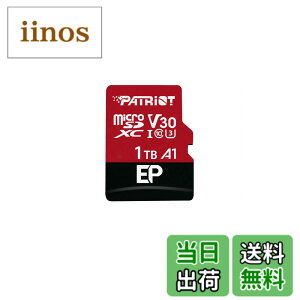 �y���������zPatriot EP Series Micro SDXC V30 A1 UHS-I U3 4K UHD Memory Card Parent �F�FRed/Black�A�T�C�Y�F1TB