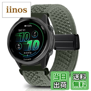 �y���������z[KeeFos] 20mm �o���h Garmin(�K�[�~��) Forerunner 570 42mm/165/245/645/Approach S50/S44/Vivoactive 6/Vivoactive 5/Venu Sq 2/Venu 2 Plus �Ή� �����o���h �i�C�����f�� ���C�o�b�N�� �}�O�l�b�g���o�b�N�� ��