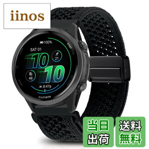 �y���������z[KeeFos] 20mm �o���h Garmin(�K�[�~��) Forerunner 570 42mm/165/245/645/Approach S50/S44/Vivoactive 6/Vivoactive 5/Venu Sq 2/Venu 2 Plus �Ή� �����o���h �i�C�����f�� ���C�o�b�N�� �}�O�l�b�g���o�b�N�� ��