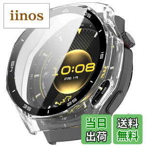 �y���������zINIAYOH For HUAWEI WATCH GT 4 46mm �J�o�[ �t�@�[�E�F WATCH GT 4 46mm �ی�P�[�X �����K���X�t�B����+���ϏՌ�PC�t���[�� ���˒ጸ �w��h�~ �y�ʃX�����݌v �F�F�N���A�A�T�C�Y�FGT 6 Pro 46m