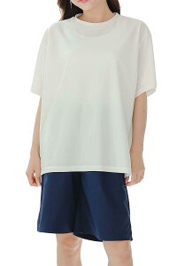 【送料無料】 水着 レディース 体型カバー ラッシュガード Tシャツ タンキニ 上下セット くすみカラー ハーフパンツ 4点セット 半袖 長袖 UVカット 色:7ホワイト×ネイビー(半袖)、サイズ