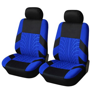 【送料無料】YESprime シートカバー 車 カー 座席 用品 フロント 汎用 通気 メッシュ スポンジ 運転席 助手席 セット 防水 バケット 色:ブルー、サイズ:ヘッドレストカバー32×29cm シートカバ