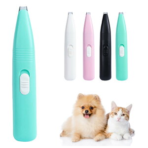 【送料無料】PENGUINFLY ペットバリカン ペット用 バリカン シェーバー 犬用 猫用 足裏用 肉球 小型 軽量 静音 部分カット トリミング 小動物 電池式 コードレス 簡単 色:グリーン