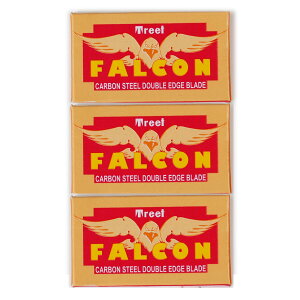 yzTreet FALCON CARBON STEEL DOUBLE EDGE BLADE g[g t@R n֐n 30Zbg ꖇn J~\ ֐n pLX^ Yf| 10×3 FFN